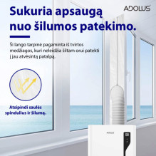 Mobilus oro kondicionierius ADOLUS ARCTIC A3600H su šildymu ir lango tarpine