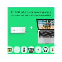 „Green Cell PBPLGC20P“ išorinė baterija, ličio jonų (Li-Ion), 20800 mAh, aliuminio, juoda, žalia, šviesiai pilka, sidabr „Green Cell PBPLGC20P“ išorinė baterija, ličio jonų (Li-Ion), 20800 mAh, aliuminio, juoda, žalia, šviesiai pilka, sidabr