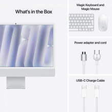 Apple iMac 24' 4.5K Retina M4 16GB 256SSD EN Sidabrinis MWUC3ZE / A