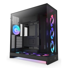 Kompiuterio Korpusas - NZXT H9 Flow RGB+ Midi Tower ATX / EATX, 6x 2.5" Įlankos, 2x 3.5" Įlankos, Juodas