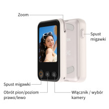 Telefono Priedas - TELESIN P5-RMT-07 Bevielis Monitorius, 1800mAh Baterija, Magnetinis Laikiklis, Juodas