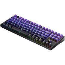 Žaidimų Klaviatūra - AULA Gasket F87 Pro 87 Klavišai RGB Belaidis 4000 mAh Juoda Purpurinė PilkaMediena