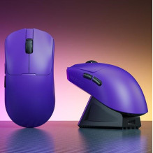 Kompiuterinė Pelė - AULA LEOBOG GM3 12000 DPI, Bluetooth, USB, Violetinė