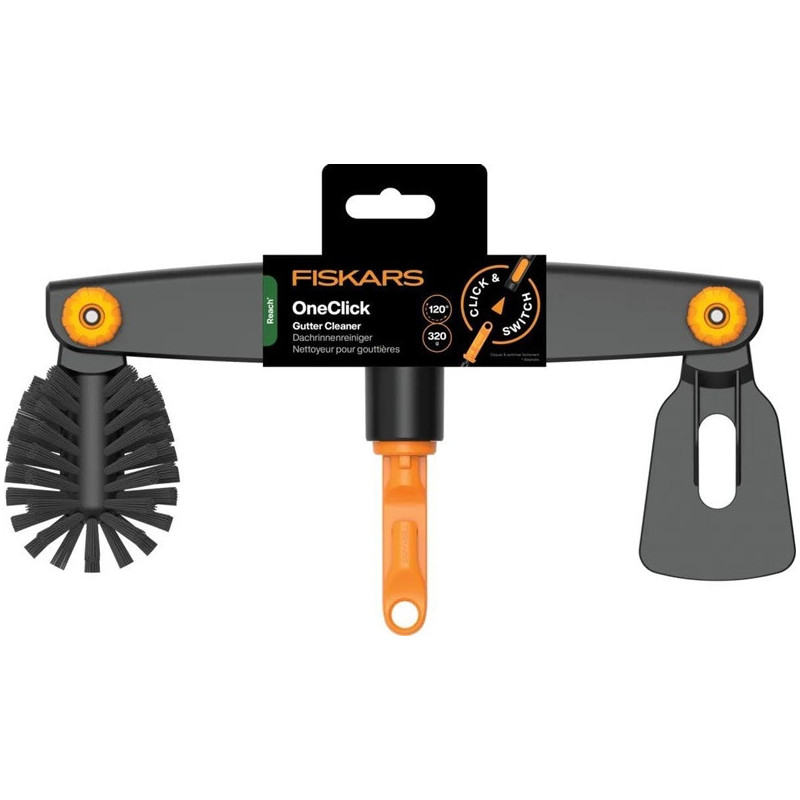 Lauko šepetys Fiskars OneClick 1080698, 310 mm, be koto