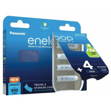 Panasonic Eneloop AA 2000mAh rechargeable batteries 4 pcs. and battery case Panasonic Eneloop AA 2000mAh rechargeable batteries 4 pcs. and battery case