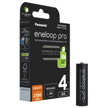 Panasonic Eneloop Pro AA 2500mAh 4BL rechargeable batteries 4 pcs. Panasonic Eneloop Pro AA 2500mAh 4BL rechargeable batteries 4 pcs.