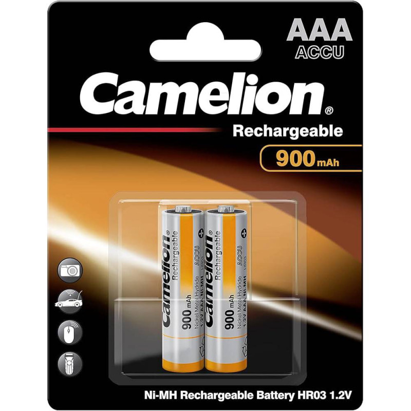 Camelion HR03 AAA 900mAh rechargeable batteries 2 pcs.