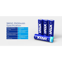 Xtar 18650 įkraunama baterija 3500 mAh