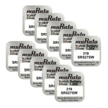 Murata 319 SR527SW sidabro oksido baterijos 10 vnt. Murata 319 SR527SW sidabro oksido baterijos 10 vnt.