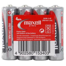 Maxell AA R6 4TAC Zinc Carbon Batteries 4 pcs.