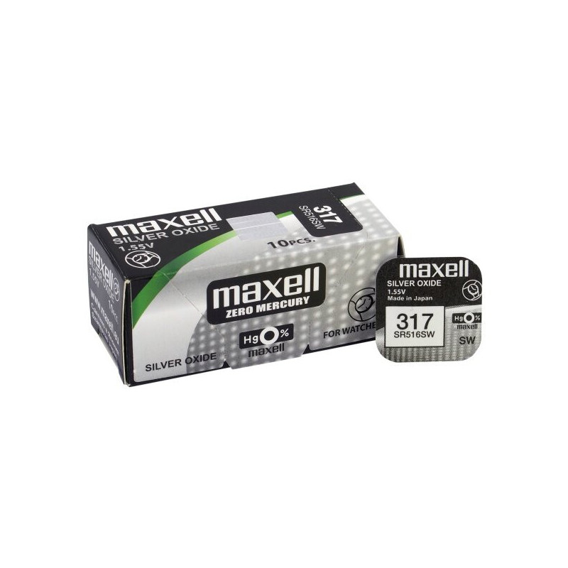 Maxell 317 (SR516SW) baterijos 10 vnt.