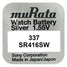 Murata 337 (SR416SW) sidabro oksido laikrodžių baterijos 10 vnt. Murata 337 (SR416SW) sidabro oksido laikrodžių baterijos 10 vnt.
