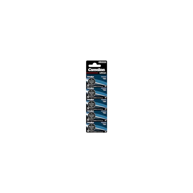 Camelion CR2025 5BL lithium battery, coin, 5 pcs.
