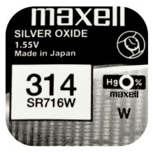 Maxell 314 (SR716W) silver oxide batteries 10 pcs.