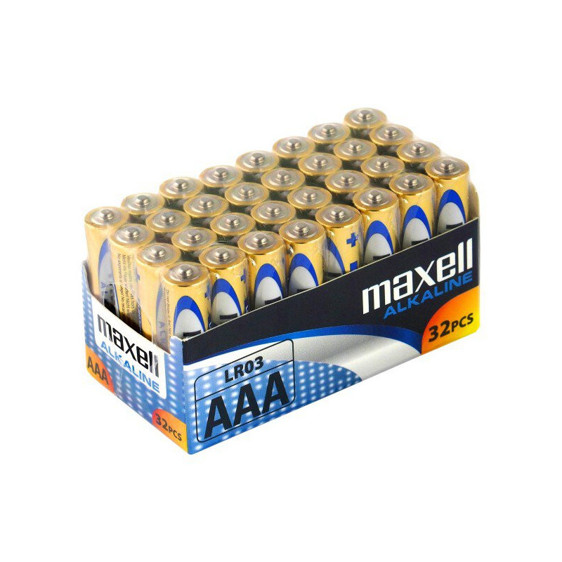Maxell AAA LR03 baterijos 32 vnt.
