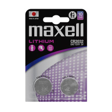 Maxell CR2032 lithium battery, coin, 2 pcs. Maxell CR2032 lithium battery, coin, 2 pcs.