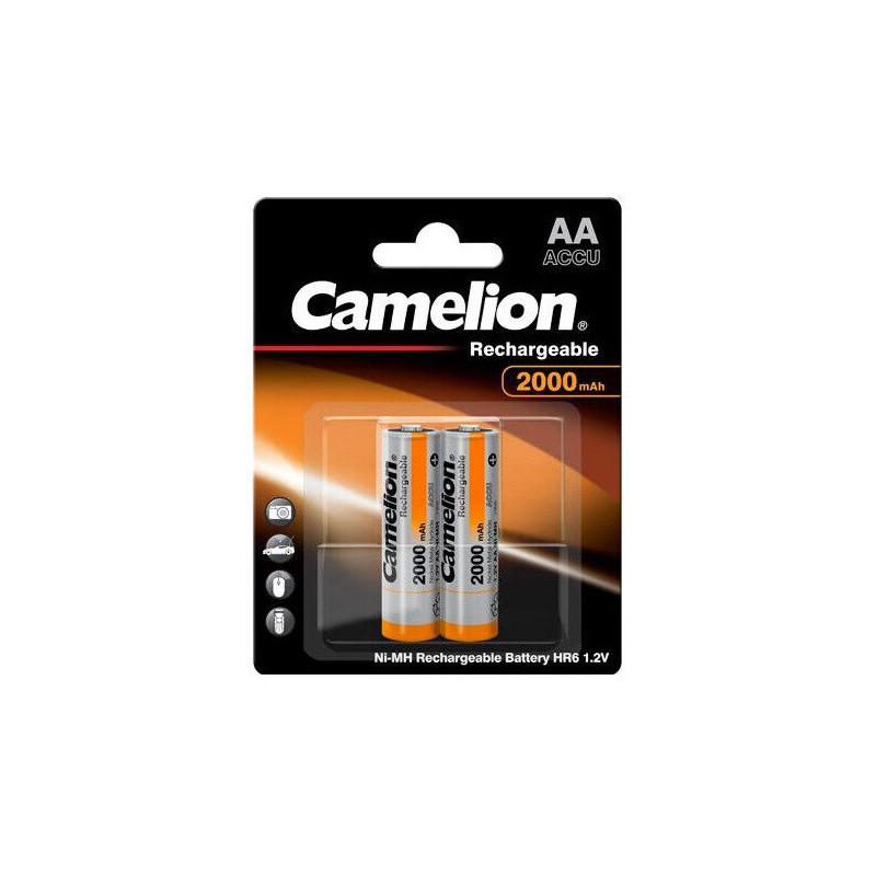 Camelion HR6 AA 2000mAh rechargeable batteries, 2 pcs.