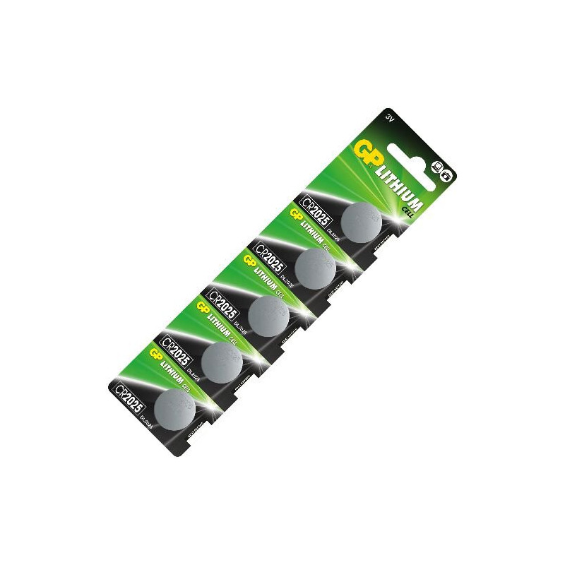 GP CR2025 baterijos 5 vnt.