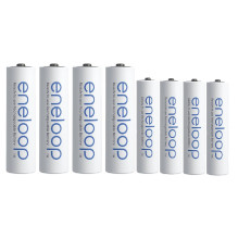 Panasonic Eneloop 4 AA 2000 mAh + 4 AAA 800 mAh rechargeable batteries 8 pcs. in a box Panasonic Eneloop 4 AA 2000 mAh + 4 AAA 800 mAh rechargeable batteries 8 pcs. in a box