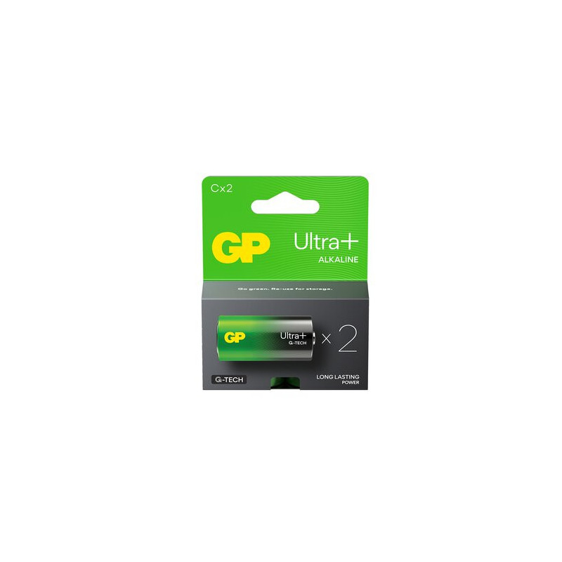 GP LR14 Ultra+ (G-TECH) baterijos 2 vnt.