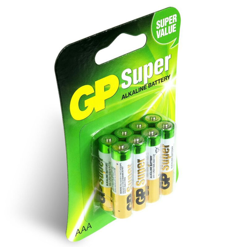 GP LR03 AAA Super (G-TECH) baterijos 8 vnt.