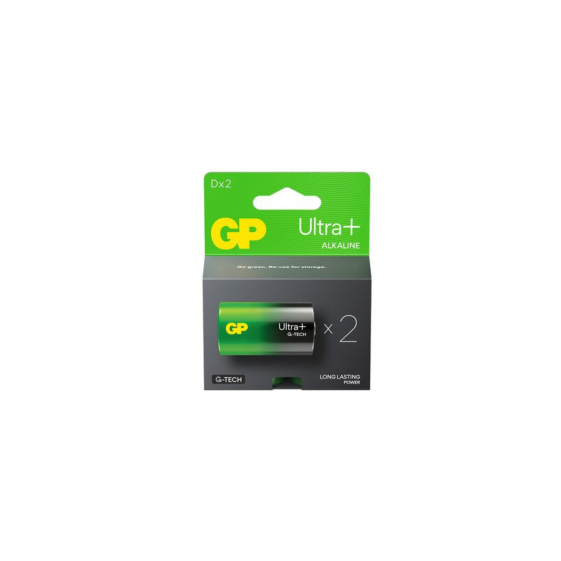GP LR20 Ultra+ (G-TECH) baterijos 2 vnt.