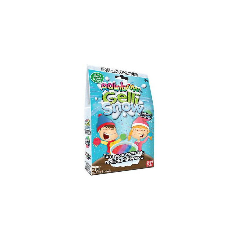 Gelli Baff Gelli Snow Radiant Rainbow sensorinis žaidimas dirbtinis sniegas (spalvotas) 80g