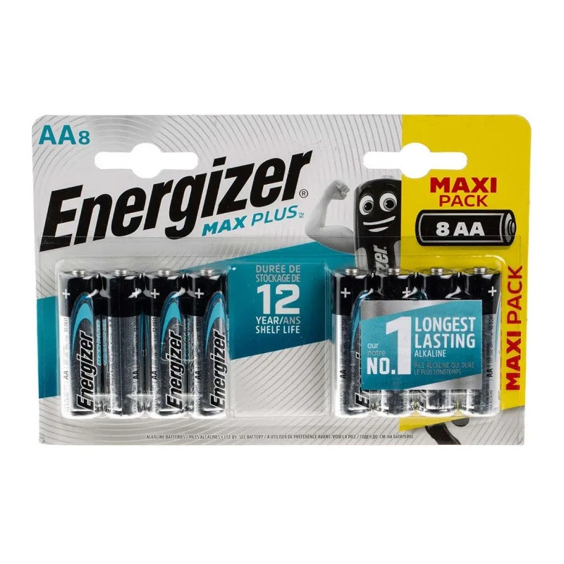 Energizer Max Plus AA šarminės baterijos, 8 vnt.