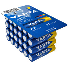 Varta AA Longlife Power Alkaline LR6 baterijos 24 vnt. Varta AA Longlife Power Alkaline LR6 baterijos 24 vnt.