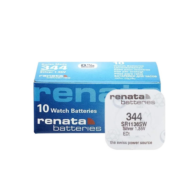 Renata 344 SP (SR1136SW) baterijos 10 vnt.