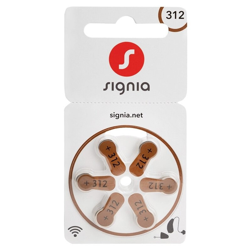 Signia 312 PR41 6BL klausos baterijos 6 vnt.