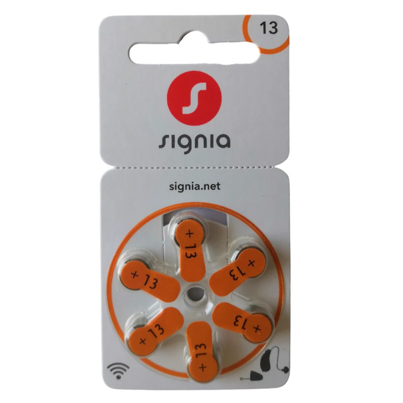 Signia 13 PR48 6BL klausos baterijos 6 vnt.