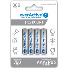 EverActive AAA 800 Series R03 Silver Line 4BL rechargeable batteries 4 pcs.