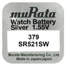 Murata 379 (SR521SW) sidabro oksido baterijos 10 vnt. Murata 379 (SR521SW) sidabro oksido baterijos 10 vnt.