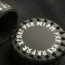 Runic Black Leather Dice Cup Runic Black Leather Dice Cup
