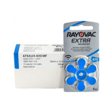 Rayovac Extra Advanced 675 hearing aid batteries 60 pcs.
