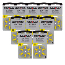 Rayovac Extra Advanced 10 baterijos klausos aparatams 60 vnt.