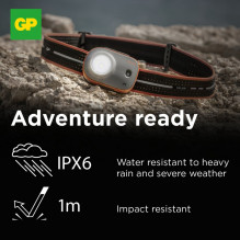 GP Xplor Ultra Compact headlamp PHR16 žibintas ant galvos GP Xplor Ultra Compact headlamp PHR16 žibintas ant galvos