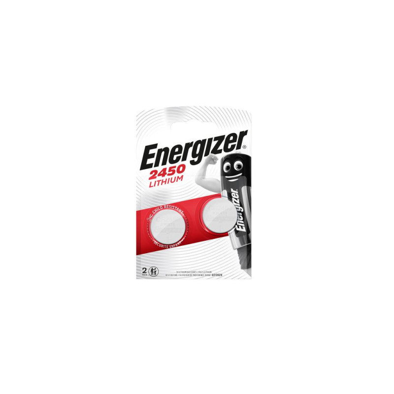 Energizer CR2450 coin lithium batteries, 2 pcs.