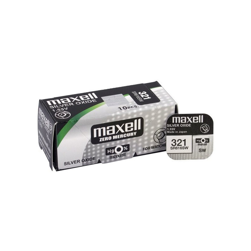 Maxell 321 (SR616SW) baterijos 10 vnt.