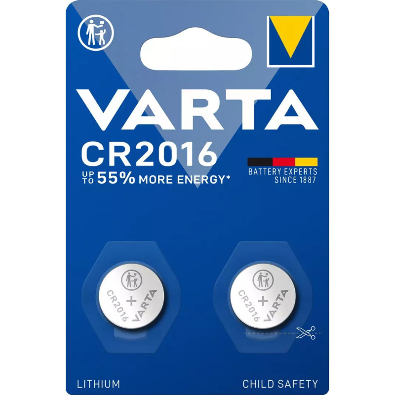 Varta CR2016 ličio baterijos 2 vnt.