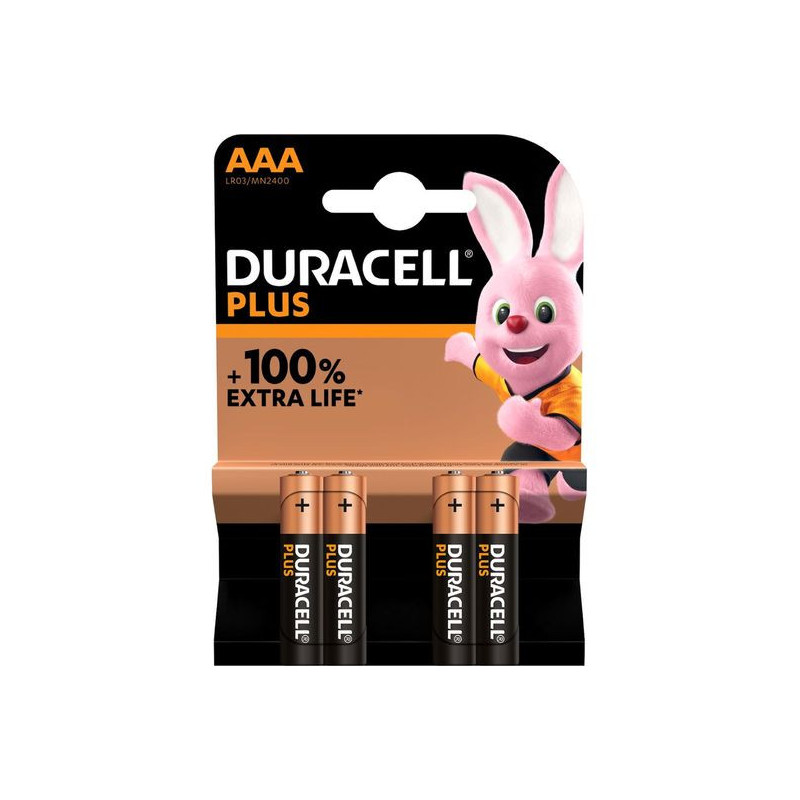 Duracell AAA Plus alkaline batteries 4 pcs.