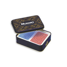 Ramino Club žaidimo kortos metalinėje dėžutėje Modiano Ramino Club žaidimo kortos metalinėje dėžutėje Modiano