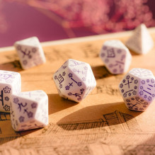 Japanese Blue Star Lotus Petals Dice Set Japanese Blue Star Lotus Petals Dice Set