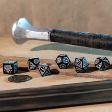 The Witcher Geralt Silver Sword Dice Set Black And Silver Sp The Witcher Geralt Silver Sword Dice Set Black And Silver Sp