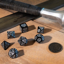 The Witcher Geralt Silver Sword kauliukų rinkinys juodos ir sidabro sp The Witcher Geralt Silver Sword kauliukų rinkinys juodos ir sidabro sp