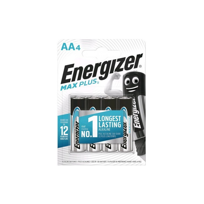 Energizer LR6 AA Max Plus šarminės baterijos, 4 vnt