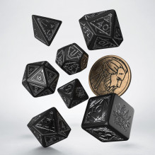 The Witcher Geralt Silver Sword Dice Set Black And Silver Sp The Witcher Geralt Silver Sword Dice Set Black And Silver Sp