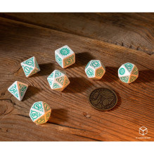The Witcher Ciri The Law Of Surprise Dice Set White And Turquoise Sp The Witcher Ciri The Law Of Surprise Dice Set White And Turquoise Sp