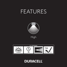 Duracell Aluminum Flashlight 150 Lumens spotlight Duracell Aluminum Flashlight 150 Lumens spotlight